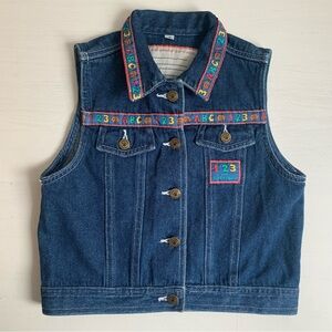 Vintage Teddy’s Choice Denim Vest Kids Sz 3